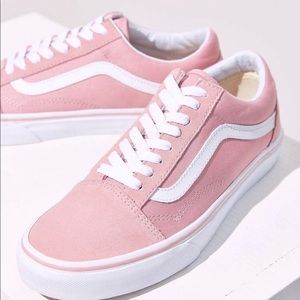White/Pink Tie On Vans!